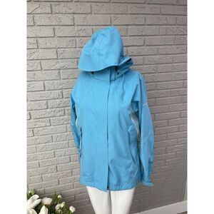Columbia Light Blue Titanium Omni-Tech Jacket / Coat Size S
